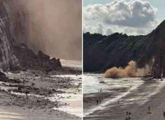 Beachgoers Flee as Cliff Collapses, Sunbathers Rush into Sea news-27082024-002830